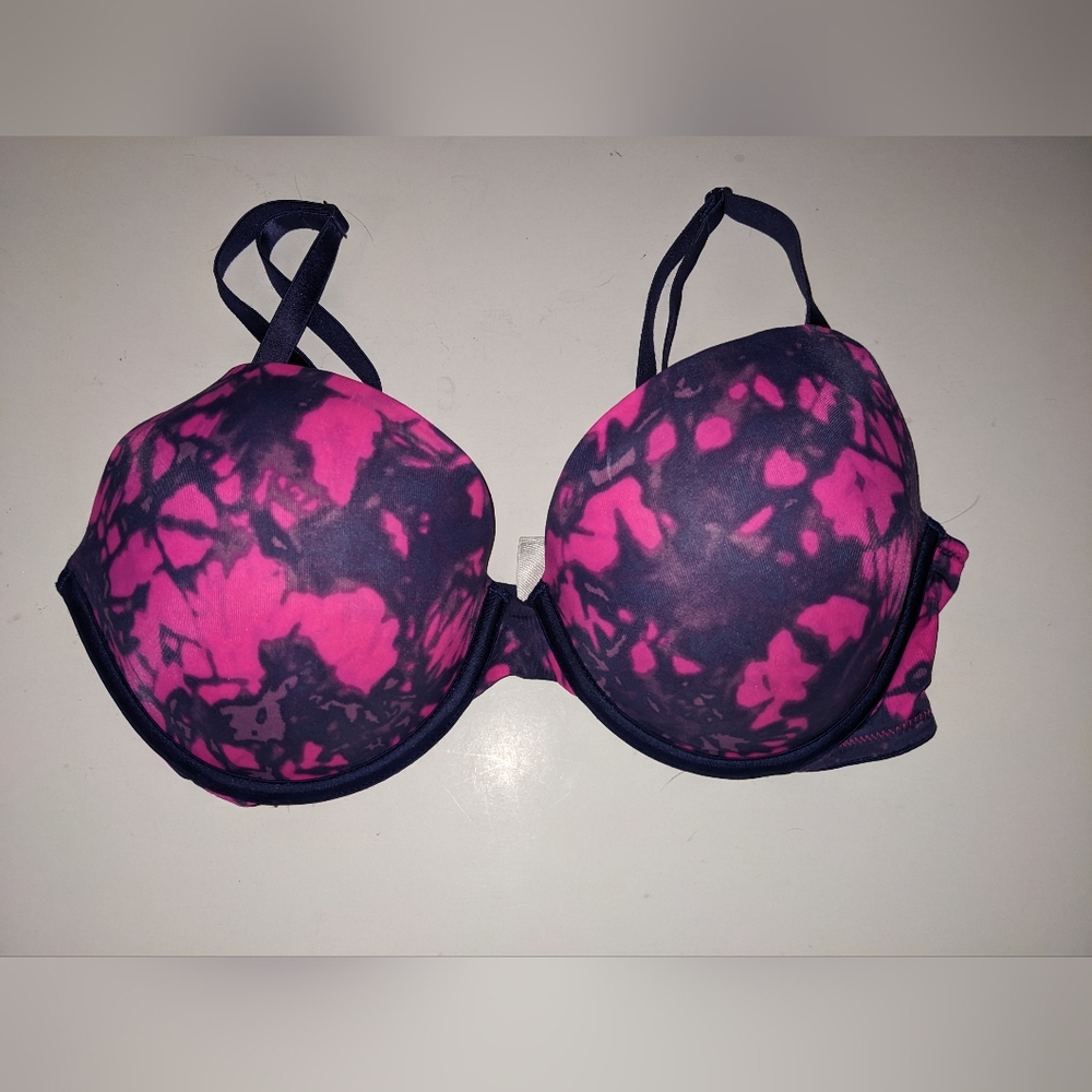 PINK Victorias Secret 36C Lightly Lined Bra Purple Tie Dye Underwire